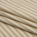 Cotton Twill - Beige and Ivory Ticking Stripes - Deadstock
