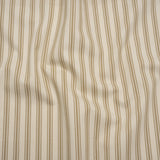 Cotton Twill - Beige and Ivory Ticking Stripes - Deadstock