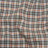 Stretch Cotton Twill - Charcoal, Cream, and Multicolor Plaid - Deadstock