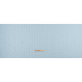 Cotton Dobby Shirting - Aqua Blue and Navy Stripes and Pluses - Deadstock