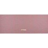 Cotton Twill Shirting - Red and White Geometric Houndstooth - Deadstock