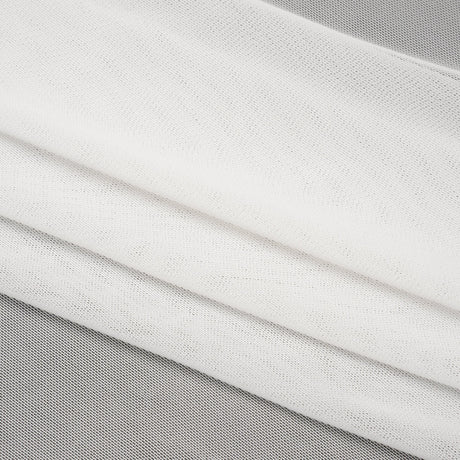 Polyester Stretch Mesh - Ecru - Designer Deadstock