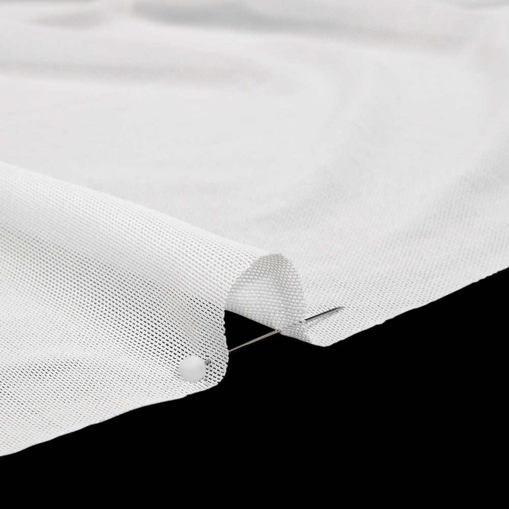 Polyester Stretch Mesh - Ecru - Designer Deadstock