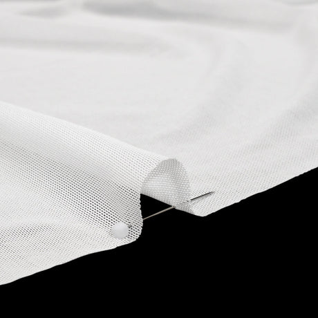 Polyester Stretch Mesh - Ecru - Designer Deadstock