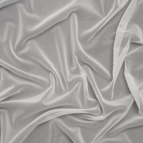 Polyester Stretch Mesh - Ecru - Designer Deadstock