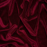 Glitter Stretch Polyester Velour - Burgundy - Designer Deadstock