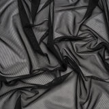 Stretch Polyester Mesh - Black - Designer Deadstock