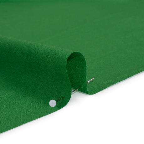 Washed Polyester Satin - Kelly Green - Designer Deadstock