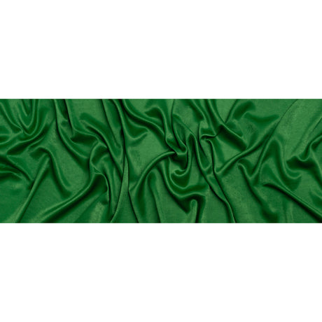 Washed Polyester Satin - Kelly Green - Designer Deadstock
