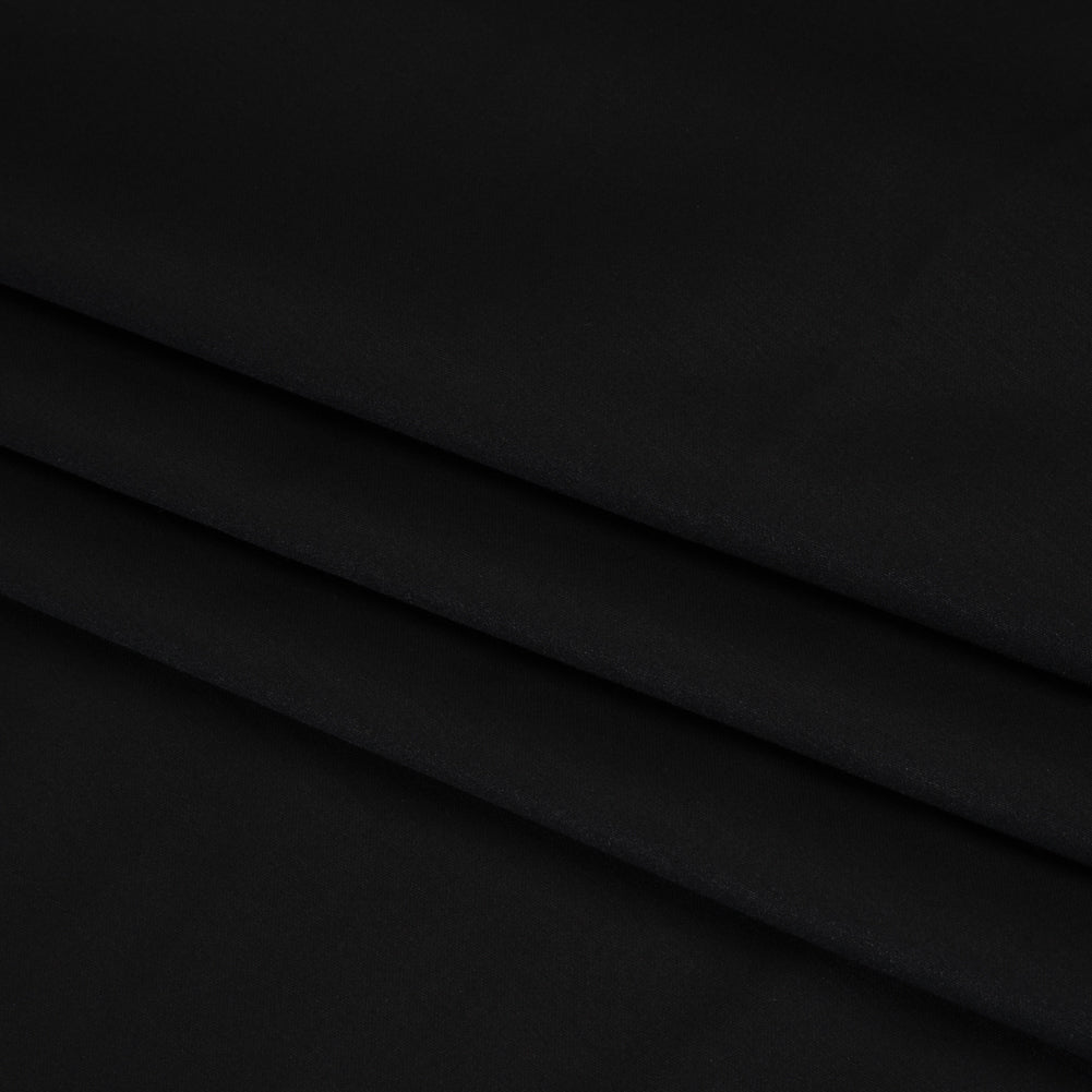 Stretch Rayon Shirting - Black - Designer Deadstock