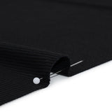 Stretch Rayon 2x2 Rib Knit - Black - Designer Deadstock