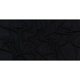 Stretch Rayon 2x2 Rib Knit - Black - Designer Deadstock