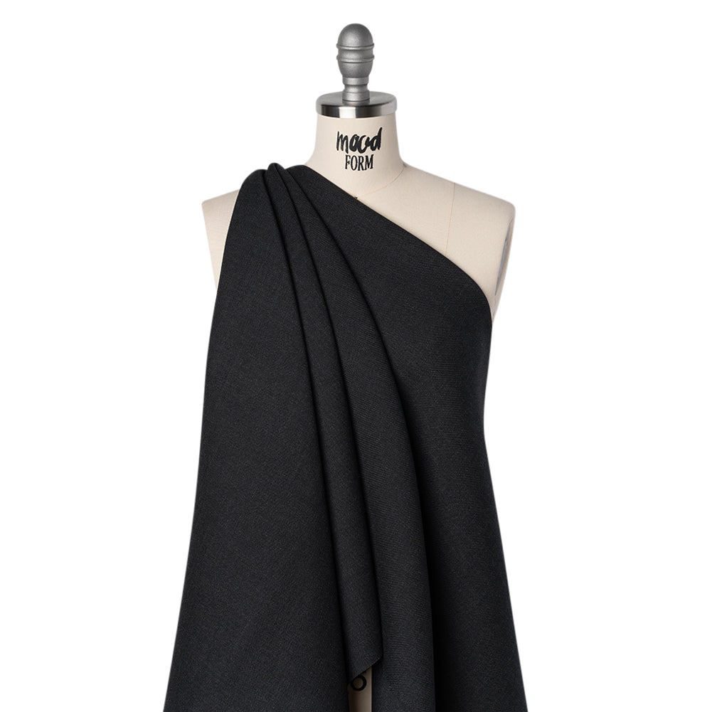 Wool Twill Coating by Alexander McQueen - Charcoal - Designer Deadstock
