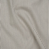 Wool Twill Suiting by Alexander McQueen - Cream and Black Chalk Stripes - Designer Deadstock