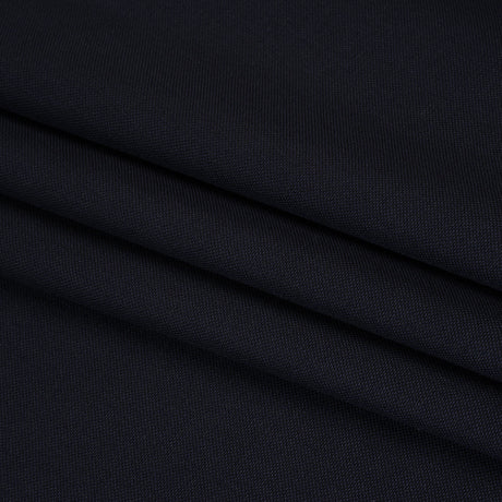 Wool Basketweave Suiting by Alexander McQueen - Dark Navy - Designer Deadstock