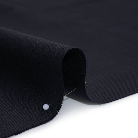 Wool Basketweave Suiting by Alexander McQueen - Dark Navy - Designer Deadstock