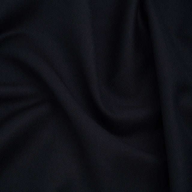 Wool Basketweave Suiting by Alexander McQueen - Dark Navy - Designer Deadstock
