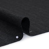 Herringbone Twill Wool Suiting by Alexander McQueen - Charcoal and White Stripes - Designer Deadstock
