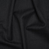 Herringbone Twill Wool Suiting by Alexander McQueen - Charcoal and White Stripes - Designer Deadstock