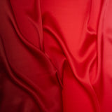 Silk Charmeuse Print 16MM, Made in Italy - Burgundy, Red and Pink Ombre