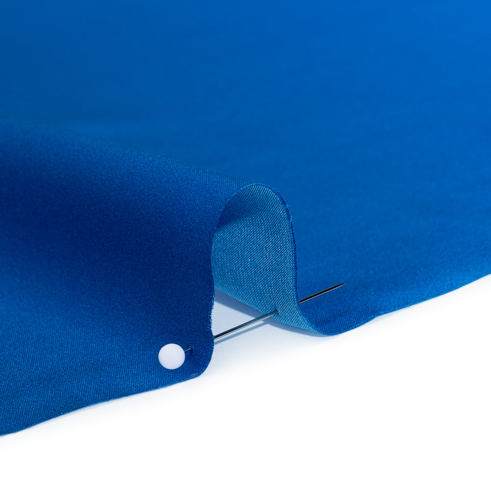 Silk Charmeuse Print 16MM, Made in Italy - Sky Blue, Bright Blue and Navy Ombre