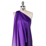 Silk Charmeuse Print 16MM, Made in Italy - Lavender, Grape and Dark Purple Ombre