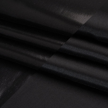 Double Faced Lame Mikado - Black - Sara Collection