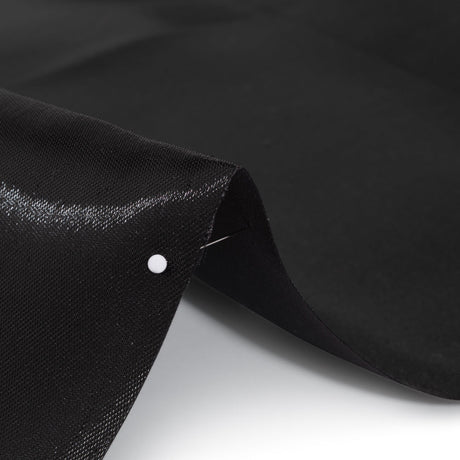 Double Faced Lame Mikado - Black - Sara Collection
