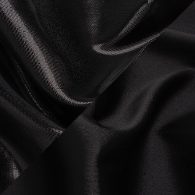 Double Faced Lame Mikado - Black - Sara Collection