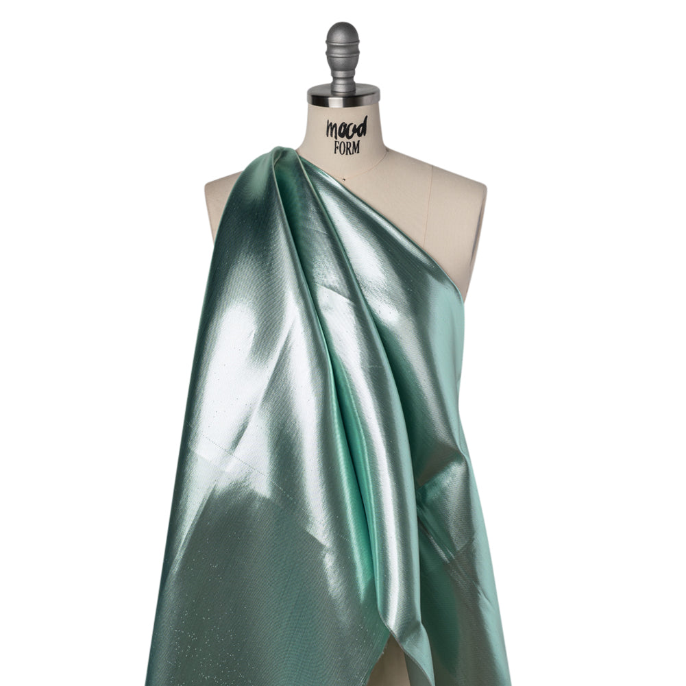 Double Faced Lame Mikado - Celadon Green - Sara Collection