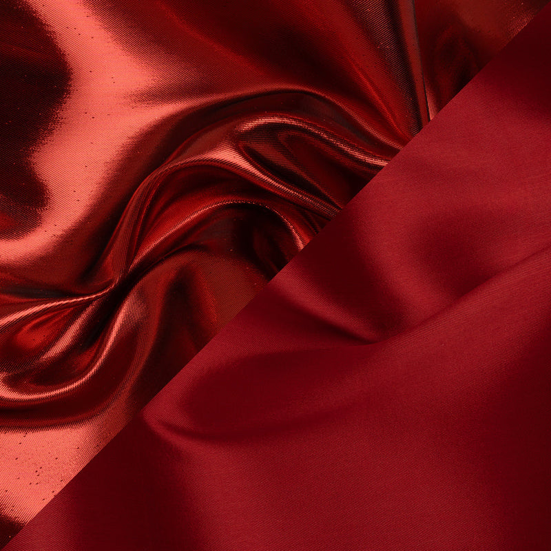Double Faced Lame Mikado - Red - Sara Collection