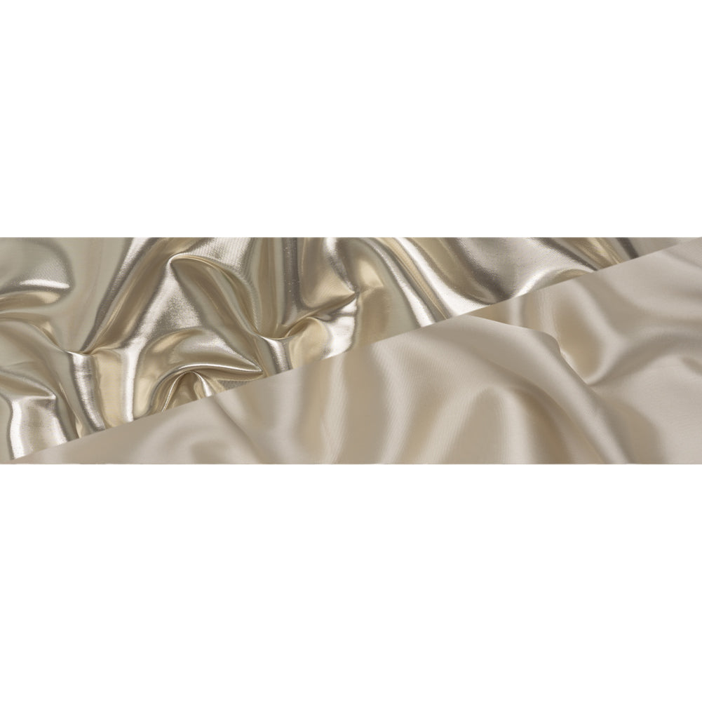 Double Faced Lame Mikado - Ivory - Sara Collection