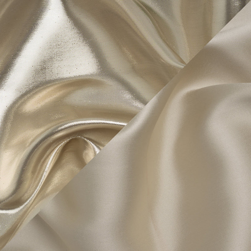 Double Faced Lame Mikado - Ivory - Sara Collection