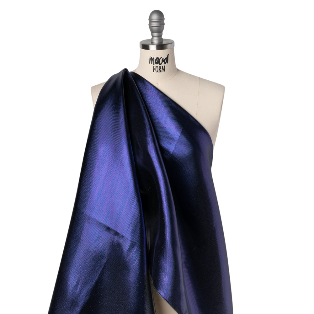 Double Faced Lame Mikado - Navy Blue - Sara Collection
