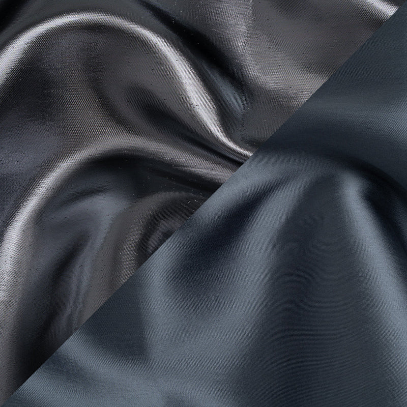 Double Faced Lame Mikado - Stormy Blue-Gray - Sara Collection