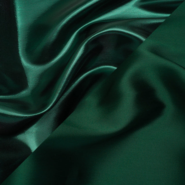 Double Faced Lame Mikado - Dark Green - Sara Collection