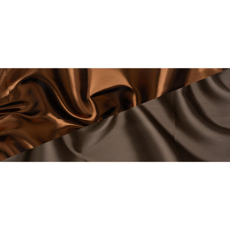 Double Faced Lame Mikado - Dusty Brown - Sara Collection