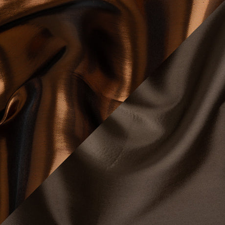 Double Faced Lame Mikado - Dusty Brown - Sara Collection