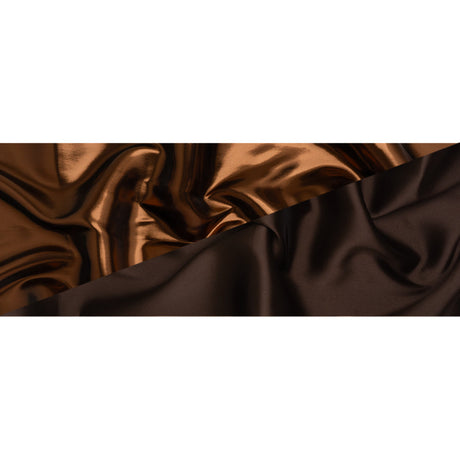 Double Faced Lame Mikado - Brown - Sara Collection
