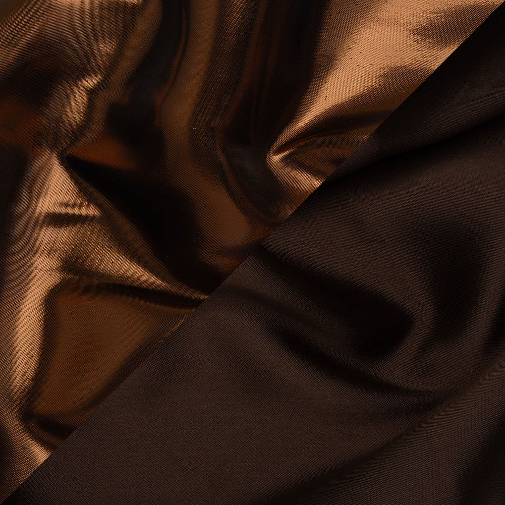 Double Faced Lame Mikado - Brown - Sara Collection