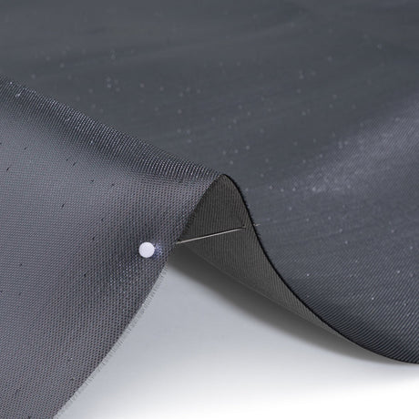 Double Faced Lame Mikado - Gunmetal - Sara Collection