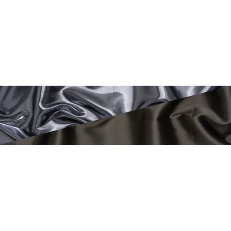 Double Faced Lame Mikado - Gunmetal - Sara Collection