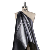 Double Faced Lame Mikado - Gunmetal - Sara Collection