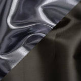 Double Faced Lame Mikado - Gunmetal - Sara Collection