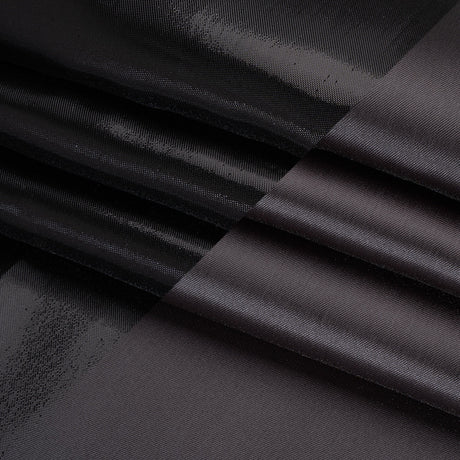 Double Faced Lame Mikado - Charcoal - Sara Collection