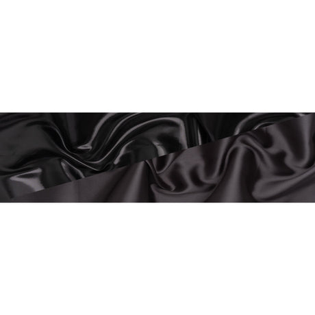 Double Faced Lame Mikado - Charcoal - Sara Collection