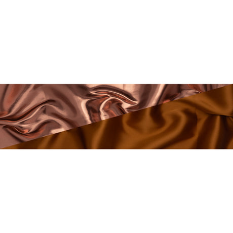 Double Faced Lame Mikado - Burnt Orange - Sara Collection