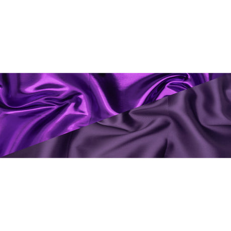 Double Faced Lame Mikado - Purple - Sara Collection