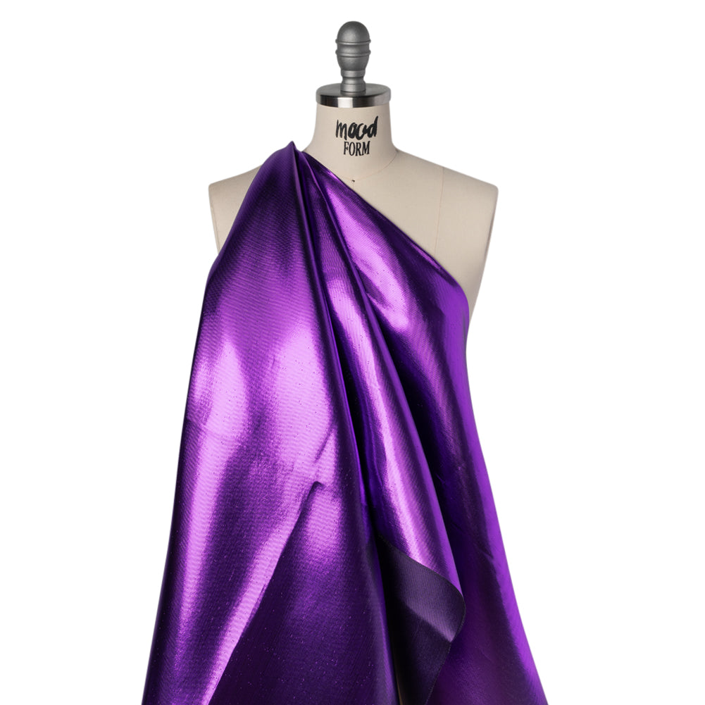 Double Faced Lame Mikado - Purple - Sara Collection