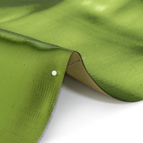 Double Faced Lame Mikado - Chartreuse - Sara Collection
